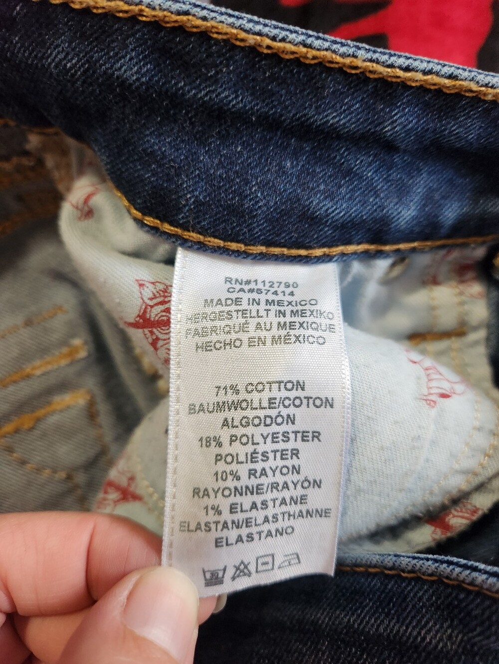 True Religion Super Skinny Flap Frayed Ankle Jeans Medium Wash 27 EUC - Picture 6 of 12